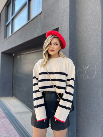 PULOVER ME VIZE TE KUQE