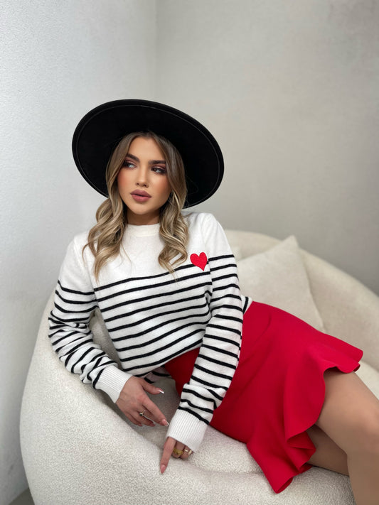 PULOVER ME VIZA ME ZEMER TE KUQE