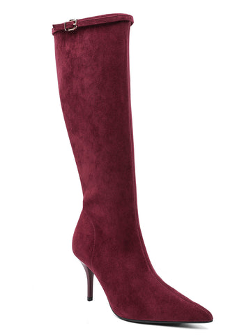 BURGUNDY SUEDE BOOTS