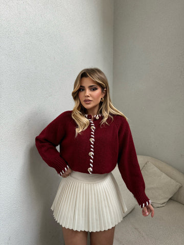 PULOVER BURGUNDY