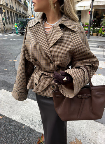 CLASSIC BROWN LEATHER TOTE BAG