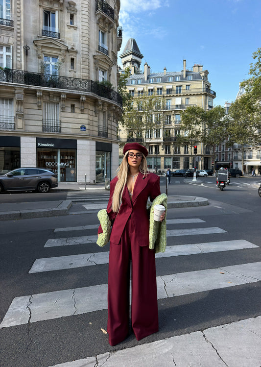 BURGUNDY SUIT SET