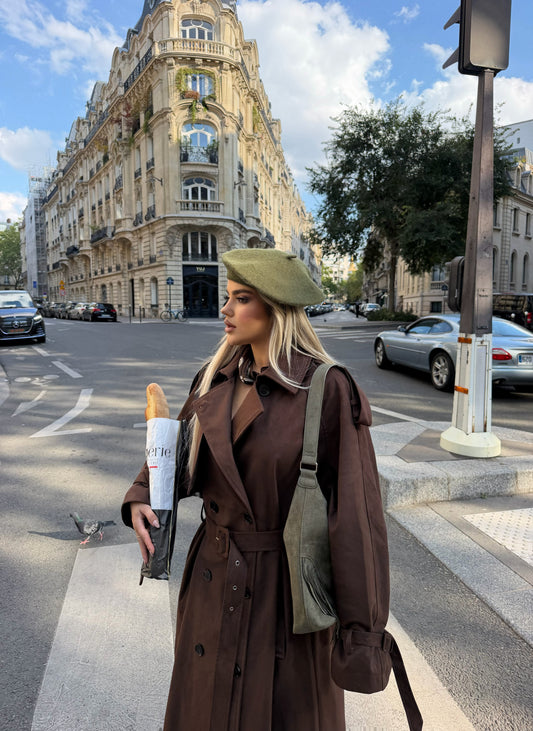 SUEDE TRENCH COAT