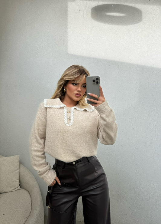 PULOVER ME DANTELLE TEK QAFA