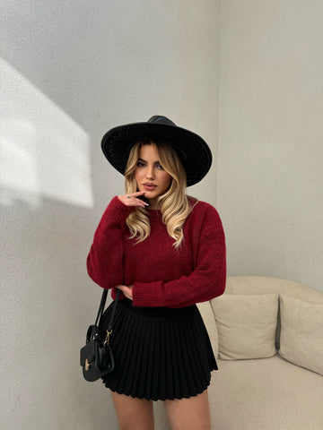 PULOVER BURGUNDY