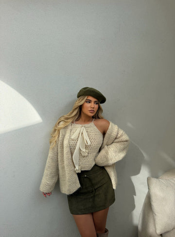 CARDIGAN AND CROP TOP SET